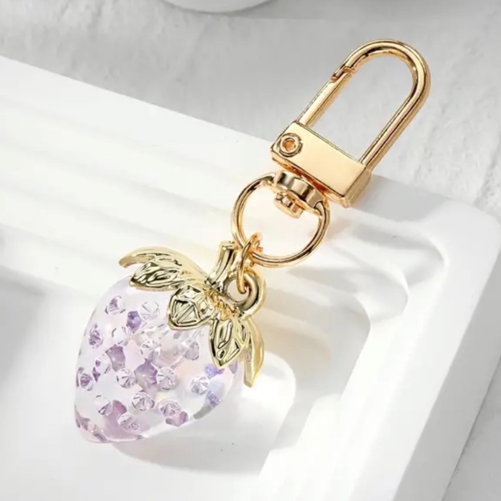 Adorable Strawberry Lover's Keychain - Keyrings & Keychains - Picture 1 of 2